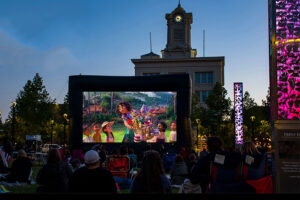Encanto movie in Courthouse Square downtown Santa rosa