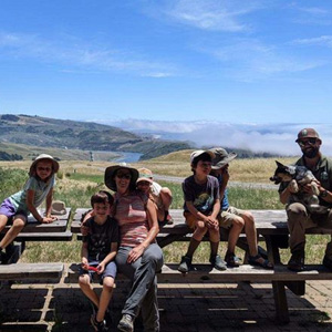 Family hike at Jenner Headlands