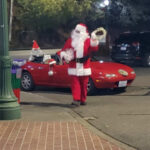 Santa arrives in Guerneville
