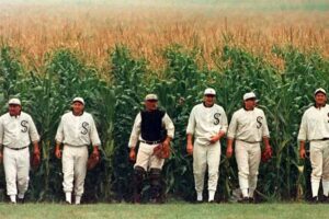 Field of Dreams outdoor move at Healdsburg Plaza