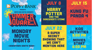 Santa Rosa Summer on the Square movie nights on Courthouse Square
