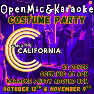 Open Mic Karaoke Costume Party at The Califoria