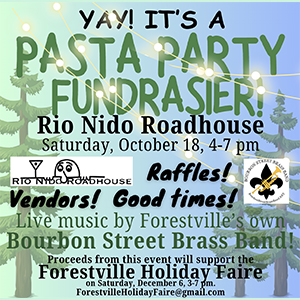 Pasta Party fundraiser at Rio Nido Roadhouse